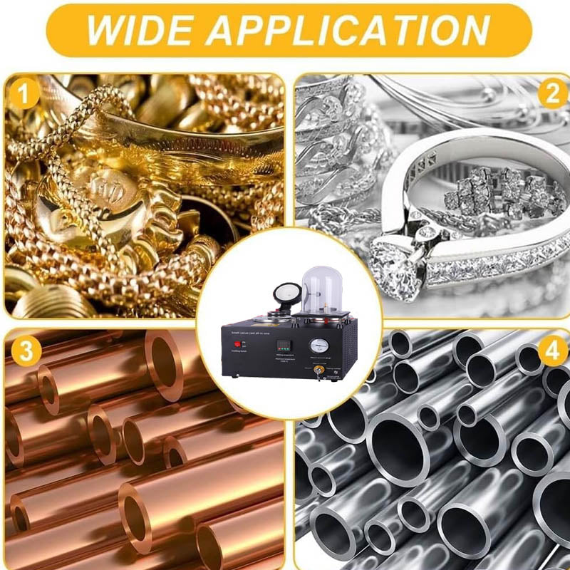 2L Vacuum Investing Casting with Melting Furnace Vacuum Jewelry Casting for Invested Flasks and RTV Molds