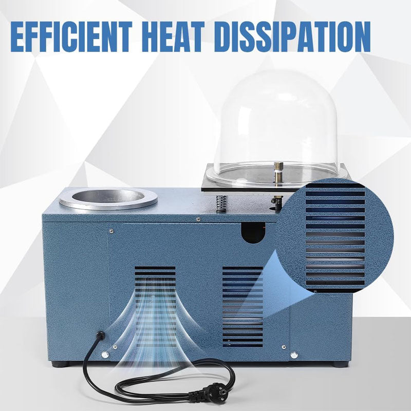 2L Vacuum Investing Casting Machine with 3 CFM Pump Casting and Bell Jar for Jewelry Casting Molds Processing