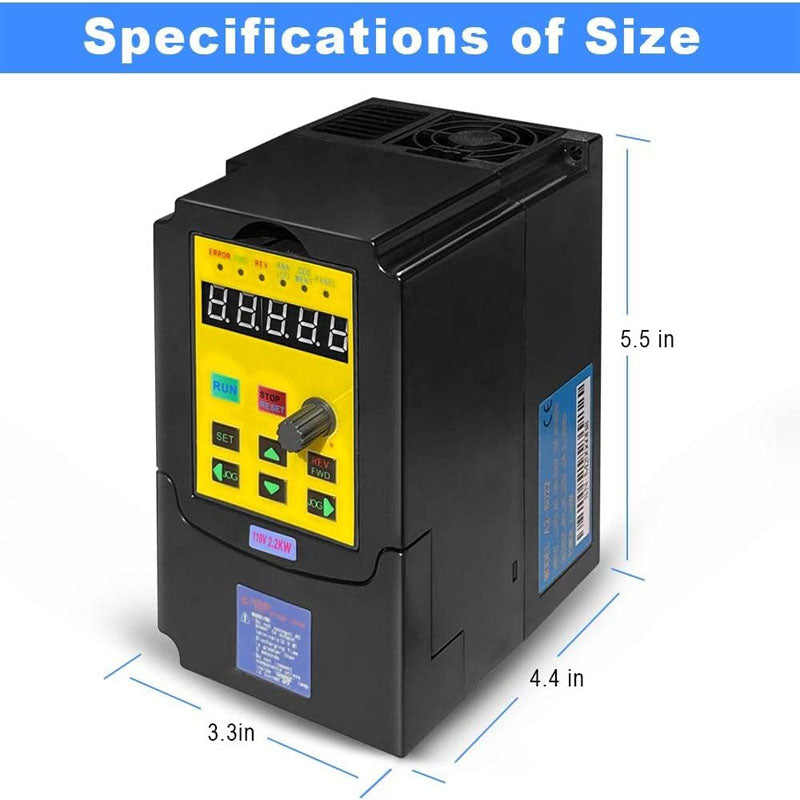 Variable Frequency Drives 110V 1 Phase Input 3 Phase 0-400HZ Output 30A for CNC Motor and Spindle