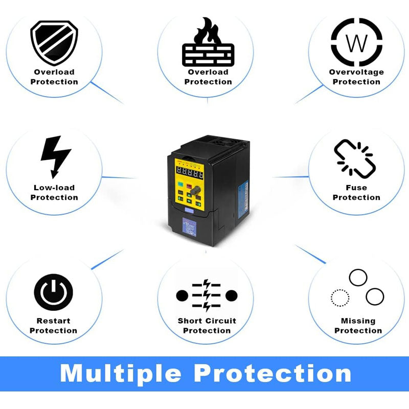 Variable Frequency Drives 110V 1 Phase Input 3 Phase 0-400HZ Output 30A for CNC Motor and Spindle