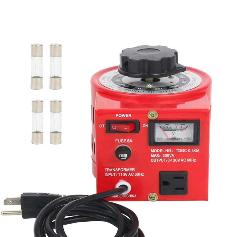 500VA Auto Variable Voltage Transformer 110VAC Input, 0-130VAC or Home Industrial Office
