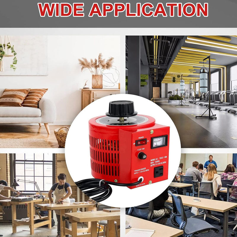 500VA Auto Variable Voltage Transformer 110VAC Input, 0-130VAC or Home Industrial Office