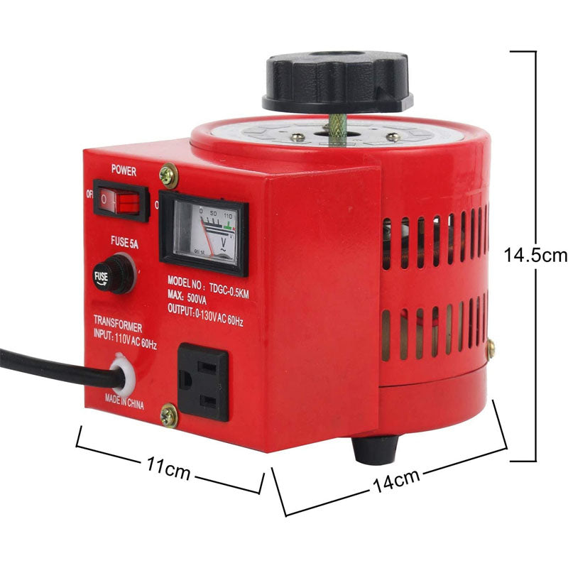 500VA Auto Variable Voltage Transformer 110VAC Input, 0-130VAC or Home Industrial Office