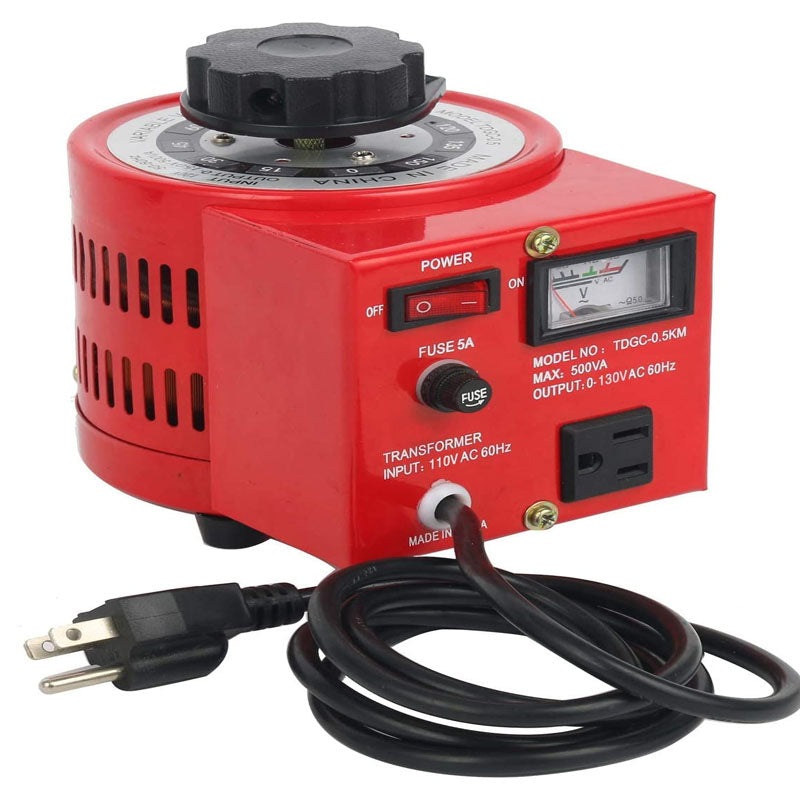 500VA Auto Variable Voltage Transformer 110VAC Input, 0-130VAC or Home Industrial Office