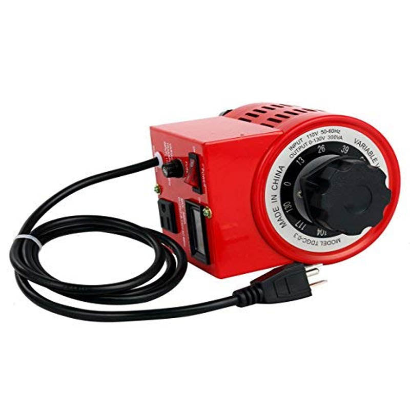 3 Amp Variable Voltage Transformer 120VAC Input 0-120V/130VAC Output for Home Industrial Office (300W Max)