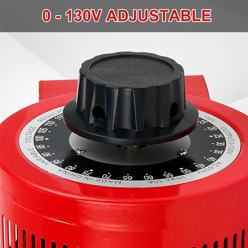 1000VA Auto Variable Voltage Transformer 10 Amp 110V Input 0-130V Output AC Voltage Regulator Power Supply
