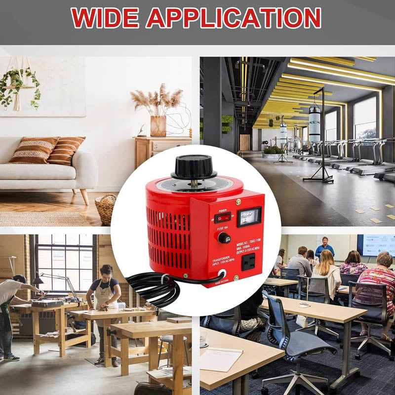 1000VA Auto Variable Voltage Transformer 10 Amp 110V Input 0-130V Output AC Voltage Regulator Power Supply