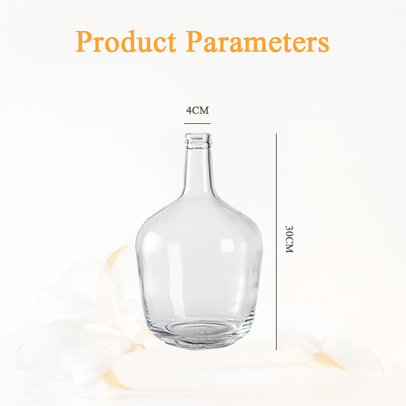 High-End Vase Ornaments, Simple Living Room Flower Arrangement Glass Transparent Vase