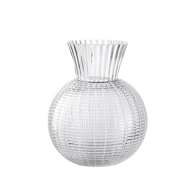 Light Luxury High-End Glass Vase, Living Room Flowers Transparent Flower Arrangement