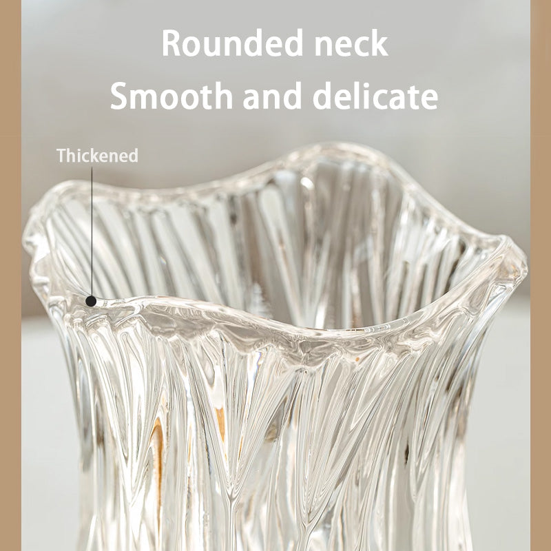 Creative Vase Ornaments, Living Room Flower Arrangement Transparent Glass Vase