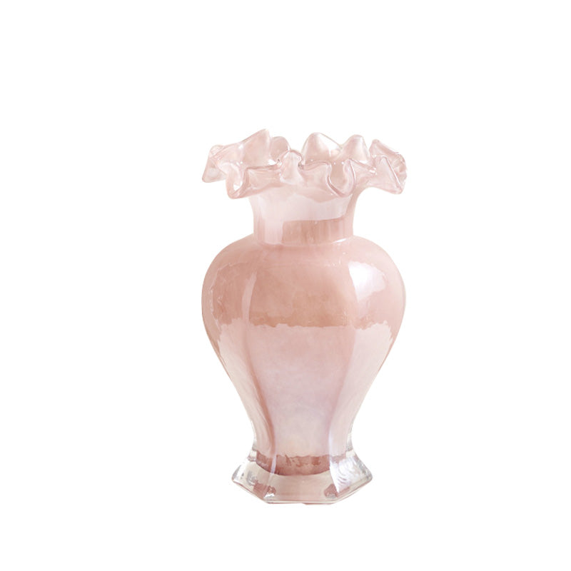 Glass Vase, Retro Light Luxury Flower Arrangement, Living Room Dining Table Ornaments