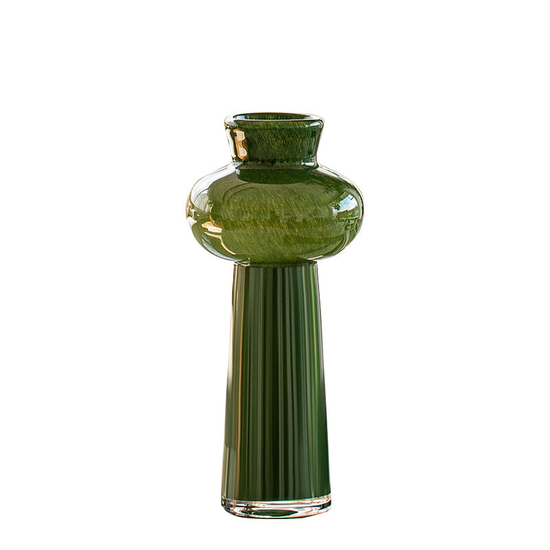Vase Ornaments Living Room Flower Arrangement, High-End Light Luxury Glass Decoration Vase