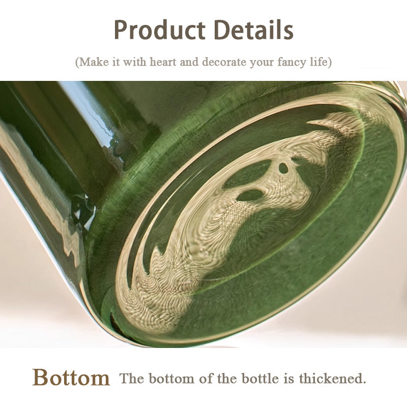 Vase Ornaments Living Room Flower Arrangement, High-End Light Luxury Glass Decoration Vase