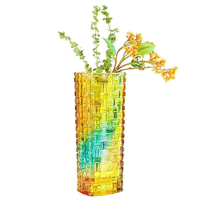 Vases, Glass Vases, Living Room Table Ornaments, Ins Style Vases, Colorful Vases