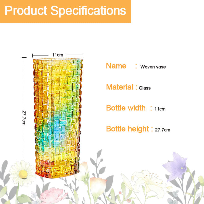 Vases, Glass Vases, Living Room Table Ornaments, Ins Style Vases, Colorful Vases