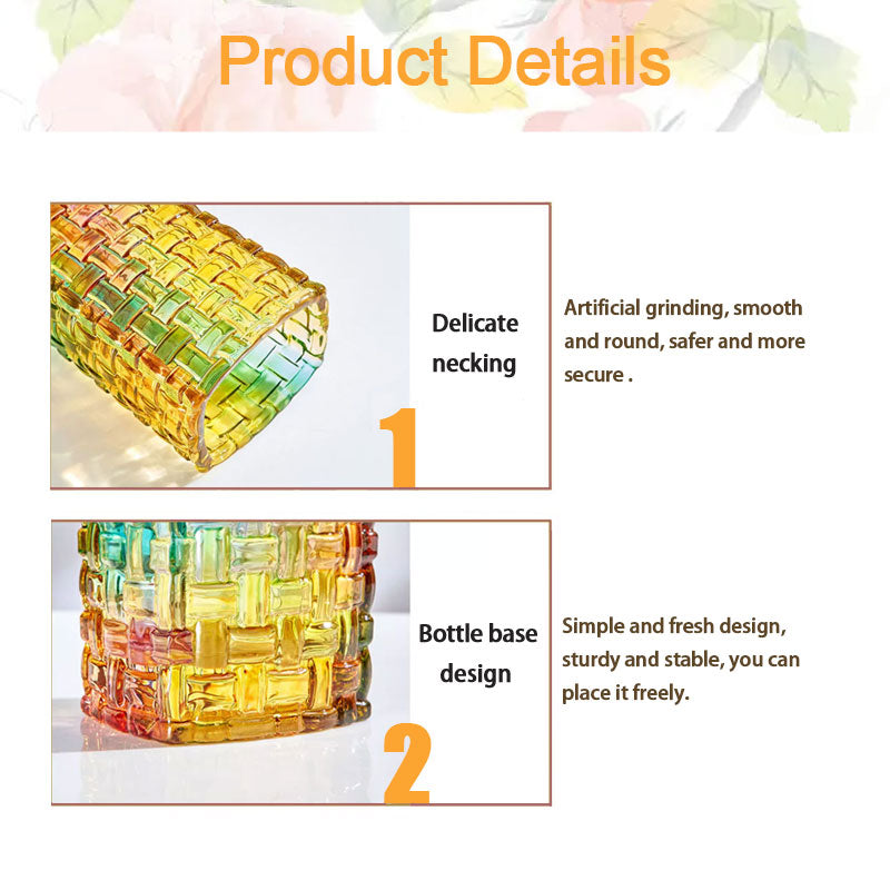 Vases, Glass Vases, Living Room Table Ornaments, Ins Style Vases, Colorful Vases