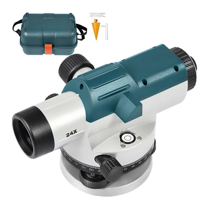 Automatic Optical Level 24X Optical Auto Level Kit High Precision Height/Distance/Angle Level Measure Builders Level with Magnetic Dampened Compensator and Transport Lock, Waterproof