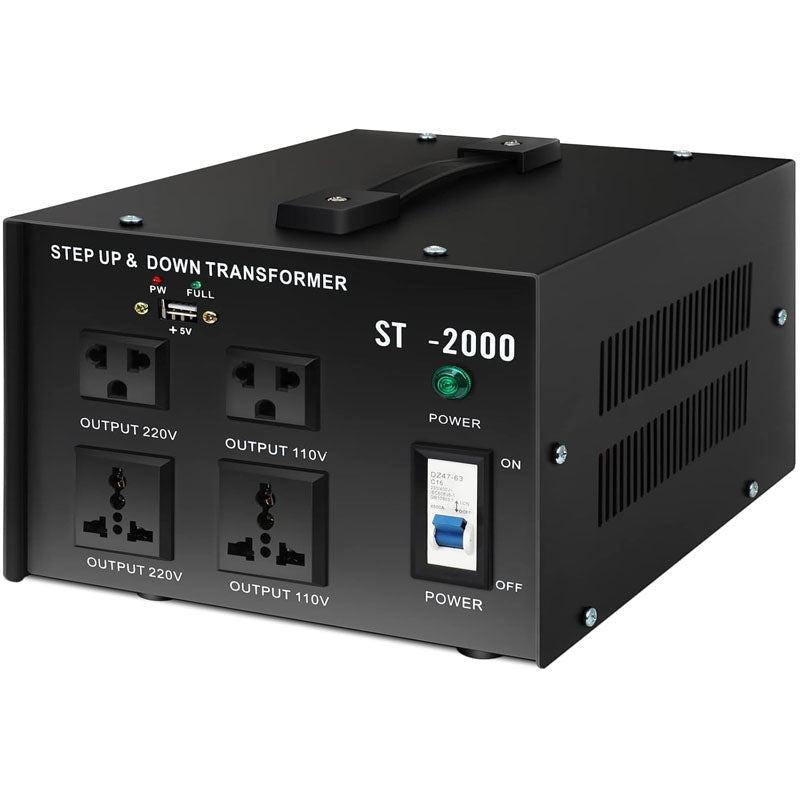 Voltage Converter Transformer 2000W Heavy Duty Step Up/Down Transformer Converter(240V to 110V, 110V to 240V)
