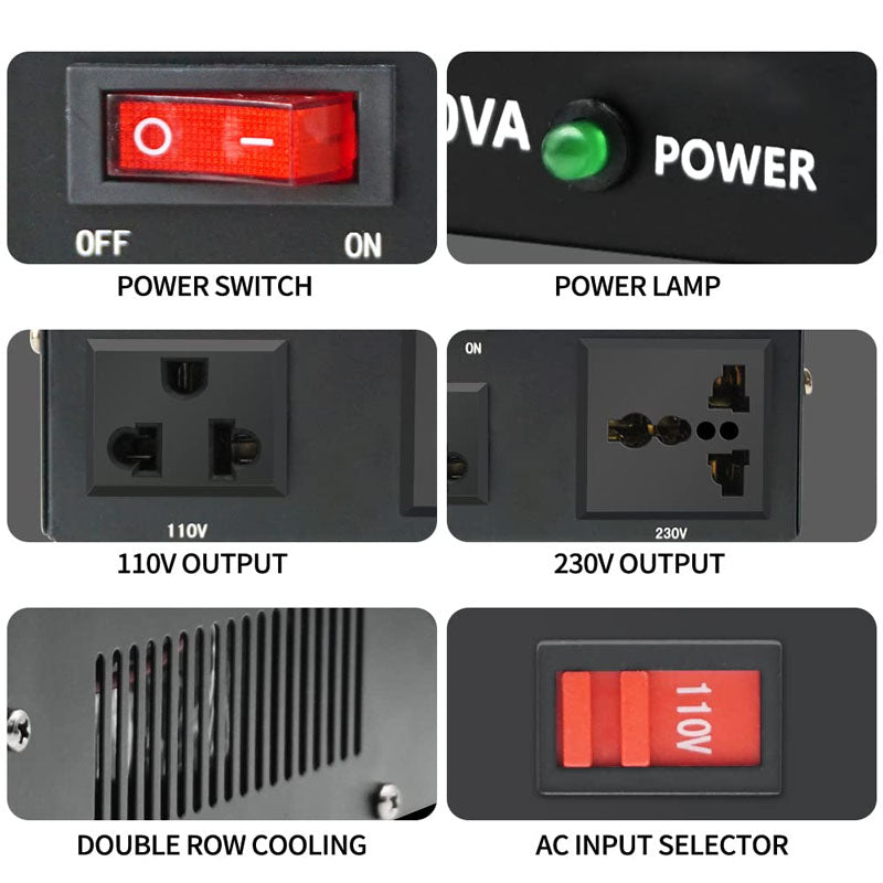 500W Voltage Converter Transformer Heavy Duty Step Up/Down Transformer 110/120 Volt - 220/240 Volt