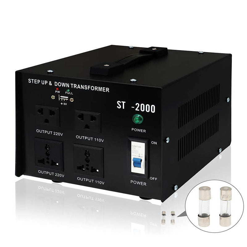 Voltage Converter Transformer 2000W Heavy Duty Step Up/Down Transformer Converter(240V to 110V, 110V to 240V)