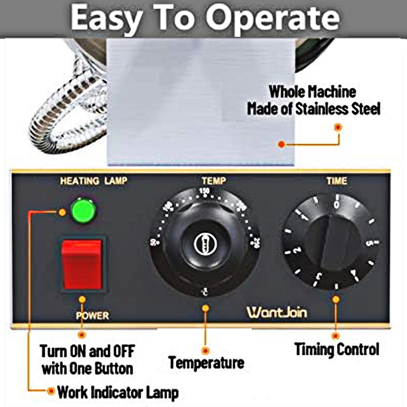 Bubble Waffle Machine Commercial Electric Non-Stick Hong Kong Egg Waffle Iron Timer Temperature Adjustable 110V