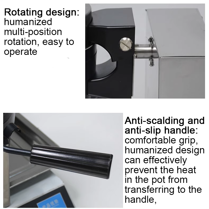 1200W Knob Type Single Head Rotary Waffle Maker 110V Waffle Oven