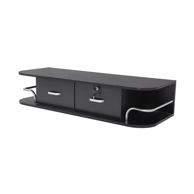 Black Wall Mount Styling Station for Beauty Salon or SPA & Bathroom 2 Drawers Storage Beauty Salon Equipment