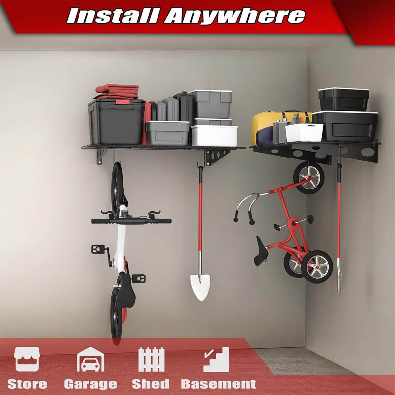 Wall Shelf 2 Pack Garage Wall Shelf 2 x 4 ft/24 * 48 inch for Garage Heavy Duty Wall Shelving