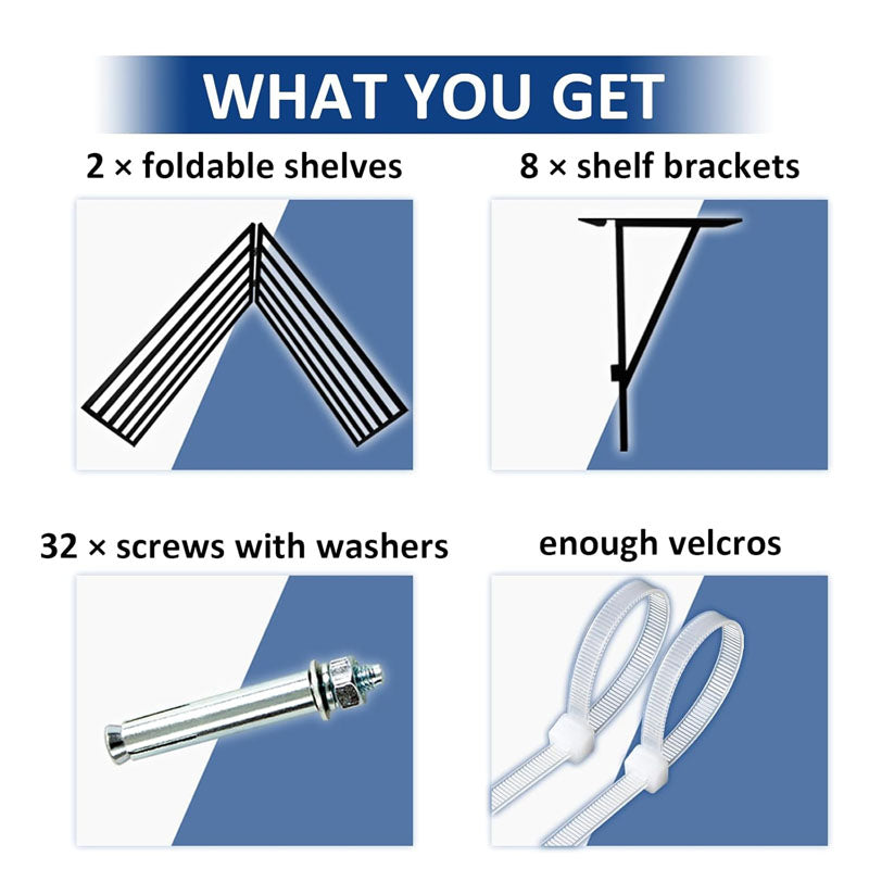 Wall Shelf 2-Pack 2x6ft Heavy Duty Floating Storage Racks 1600 lbs Load Capacity Suitable for Garage Storage Shed Shop