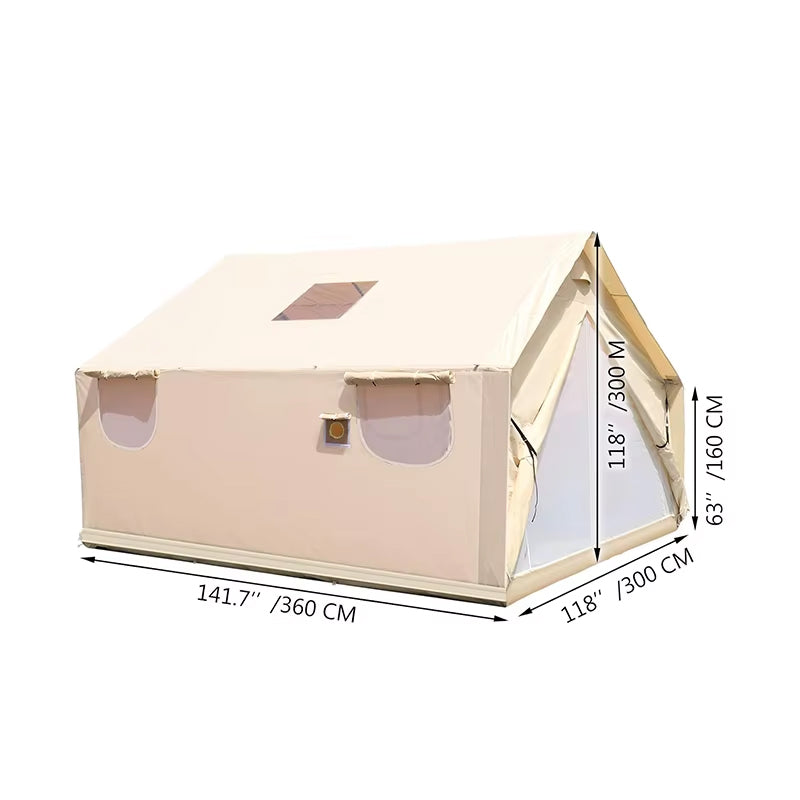 Four-Season Waterproof Canvas Breathyable 10x12ft Oxford Tent For Outdoor Family Camping Hunting Parties Campouts