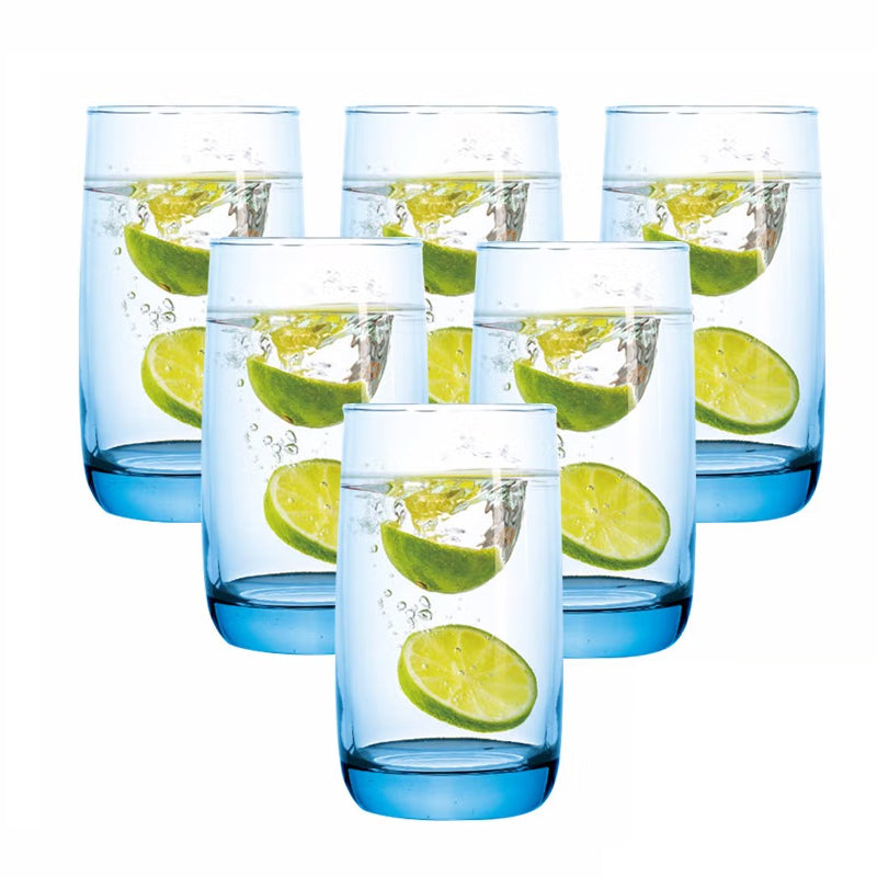 Glass Household Water Cup Living Room Heat-Resistant Drinking Water Tea Cup 6 Pieces