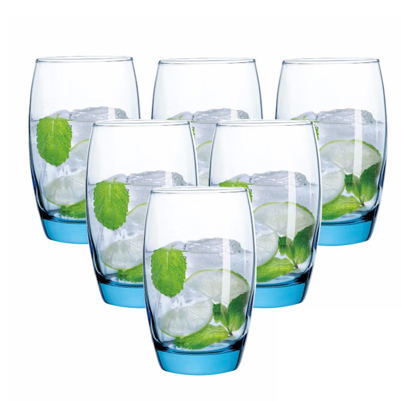 Glass Household Water Cup Living Room Heat-Resistant Drinking Water Tea Cup 6 Pieces