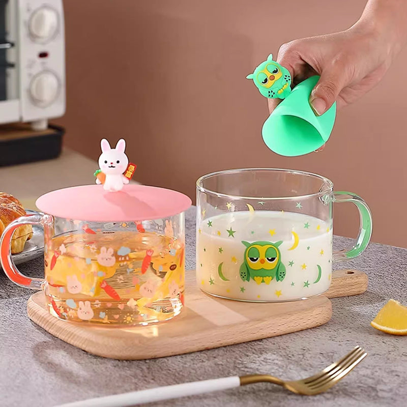 High-Quality Glass Water Cup High Temperature Resistance Milk Coffee Drinking Cup With Lid