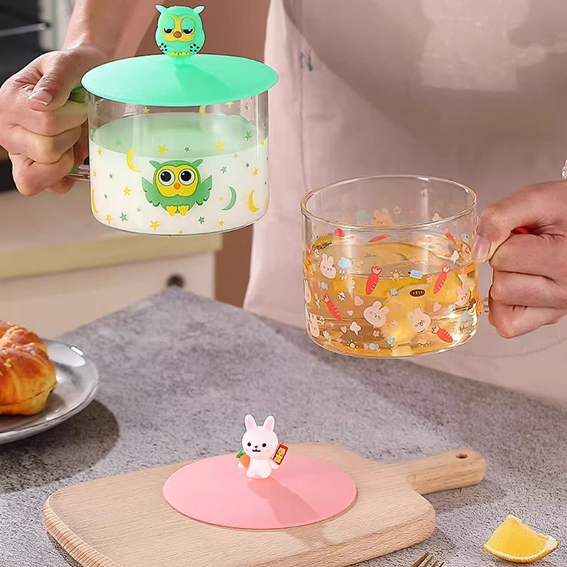 High-Quality Glass Water Cup High Temperature Resistance Milk Coffee Drinking Cup With Lid