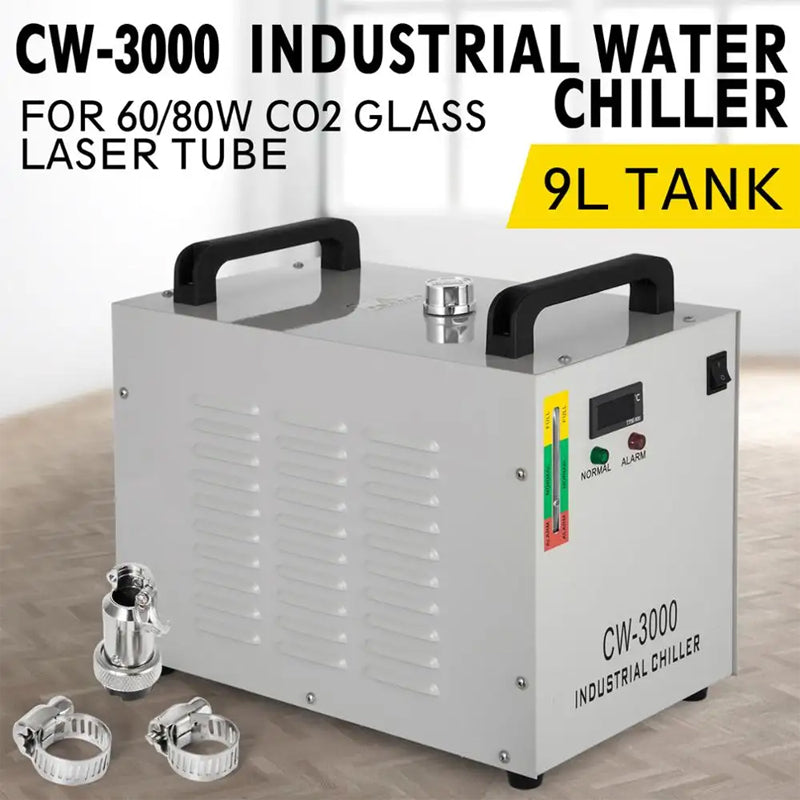 Cw-3000 Thermolysis Industrial Water Cooler Chiller For Cnc/ Laser Engraver Engraving Machines 60W/80W