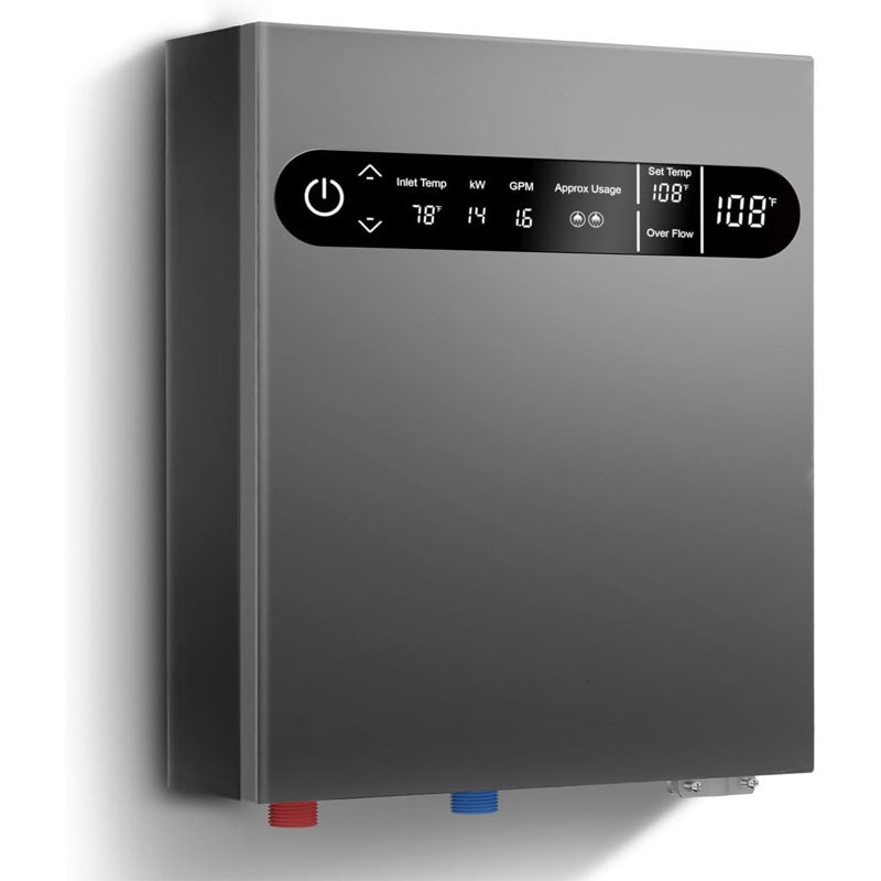 Electric Tankless Water Heaters 14kW 240V on Demand Instant Endless Water Heater For Kitchen Bathroom Shower Mall Salon