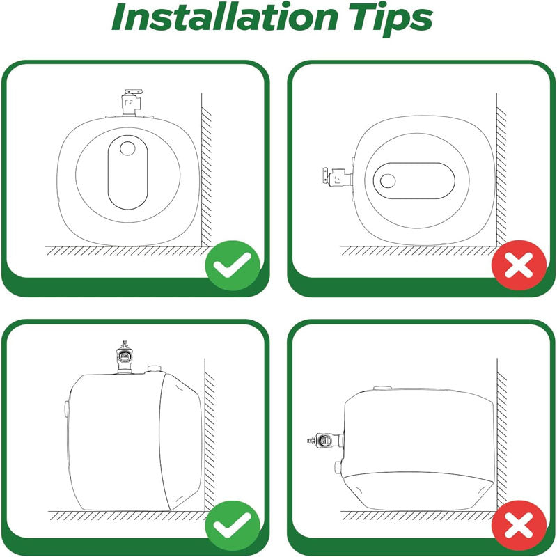 8.0 Gallon Point of Use Instant Hot Water Heater 120V 1440W Easy Install for Kichen Bathroom Restaurant Shelf Wall Floor Mounted