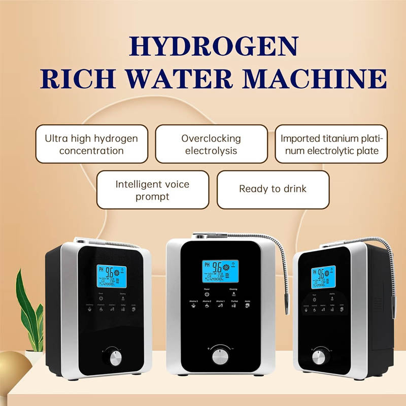 Water Ionizer pH 3-11 Alkaline Acidic Hydrogen Water Purifier, 7 Water Settings Up to 800mV ORP/ 12000 Liters Per Filter/Auto-Cleaning