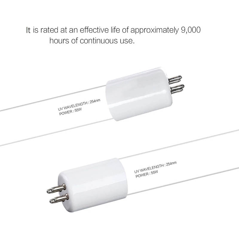 Water Sterilizer Purifier UV Light Water Filter for Whole House Water Purification 55W 3 UV Lamps + 3 Quartz Sleeves