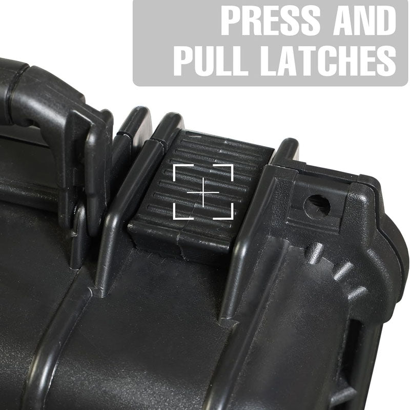 14x 11.5x 6 Inch Waterproof Hard Case with Customizable Foam of Drones Camera Equipments Black