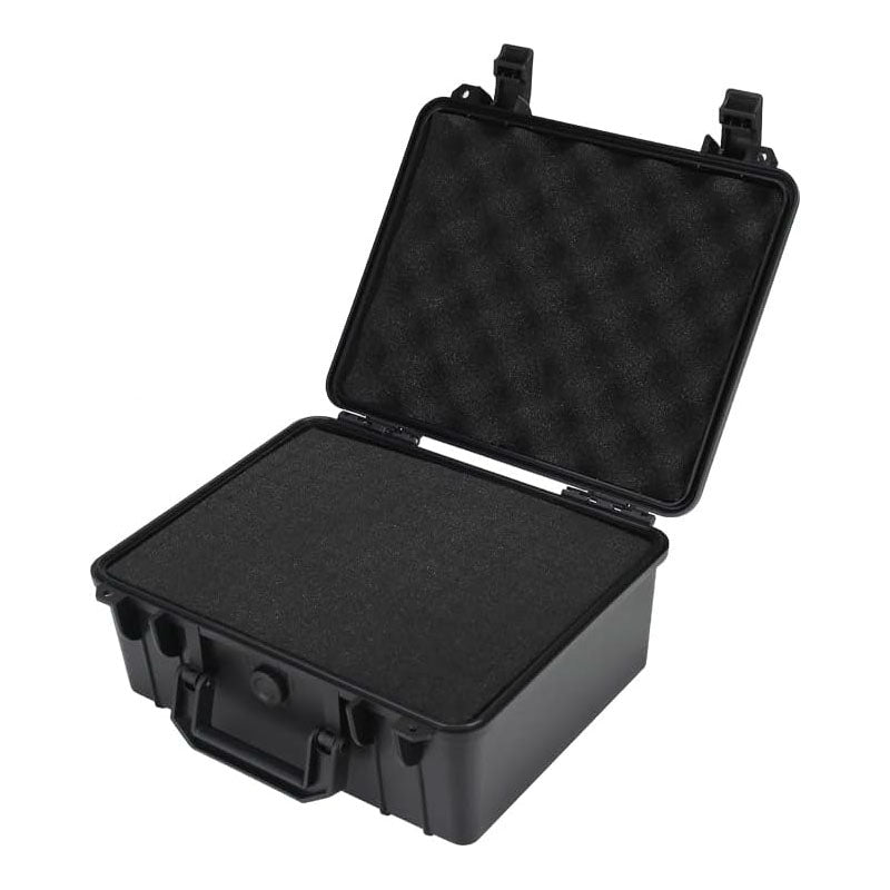 11in x 8in x 5in Waterproof Hard Case with Customizable Pluck Foam Interior for Laptop Pistol Camera and More Black