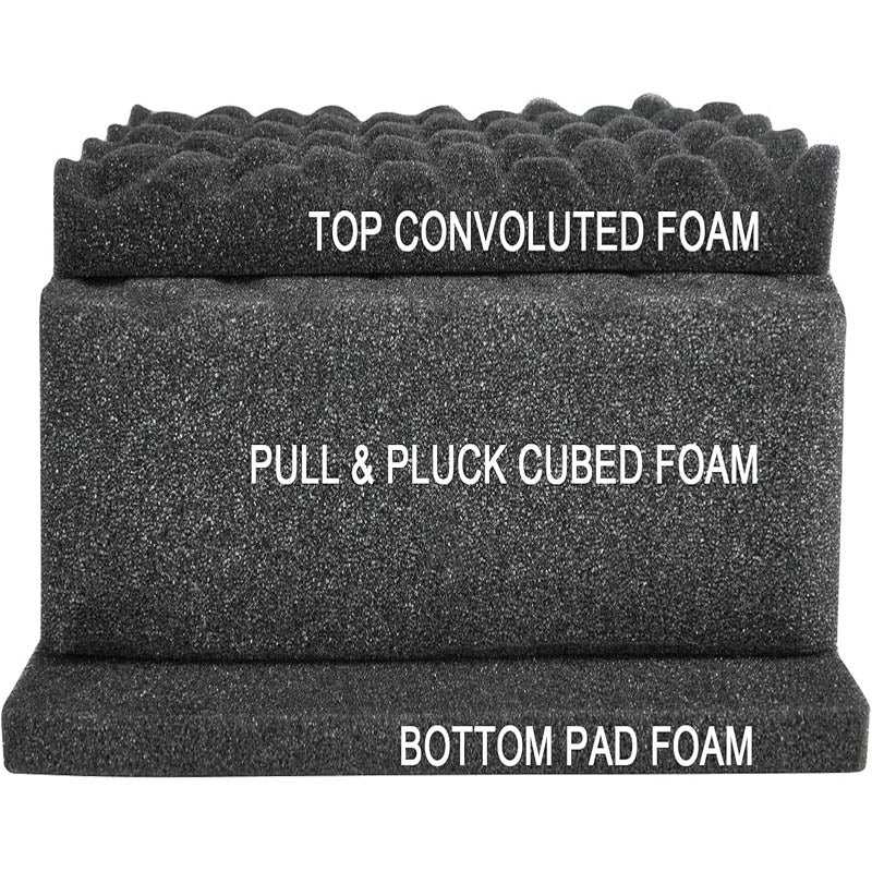 Waterproof Hard Case IP67 Waterproof Protective Case Hard Camera Case with customizable foam18.5 x14.06x6.93inches black