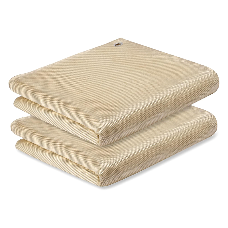 Welding Blanket 2 Packs,4x6 ft,Heavy Duty Fiberglass Heat Resistant Fabric,Up To 1022°F Heat Resistant Blanket Set,High Temp Insulation Blanket for Industrial, Smoker, Camping, Grill