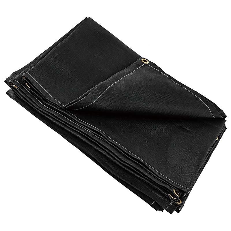 Black Fiberglass Welding Blanket,10 x 10 Ft,Portable Fire Retardant Blanket,Welding Fireproof Thermal Resistant Insulation with Carry Bag