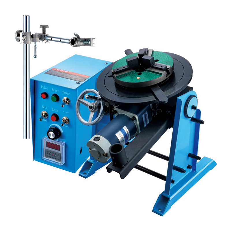 50KG Rotary Welding Positioner,with 3-Jaw Lathe Chuck & Welding Torch Stand Holder,0-90° Welding Positioning Turntable Table,for Cutting, Grinding, Assembly, Testing