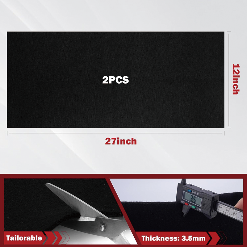 Carbon Felt Welding Blanket,2 Packs 12" X 27" Heat Resistant Fabric 1800°F High Temp Insulation Pad Fireproof,Solder Plumbers HVAC Torch Protector