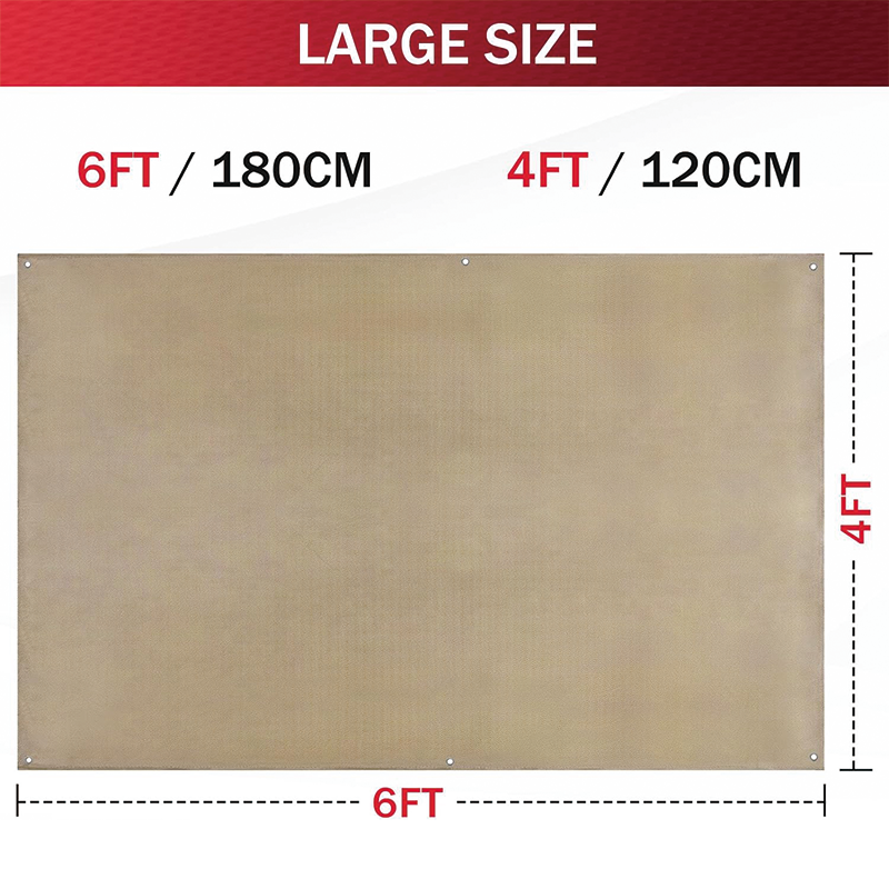 Welding Blanket 2 Packs,4x6 ft,Heavy Duty Fiberglass Heat Resistant Fabric,Up To 1022°F Heat Resistant Blanket Set,High Temp Insulation Blanket for Industrial, Smoker, Camping, Grill