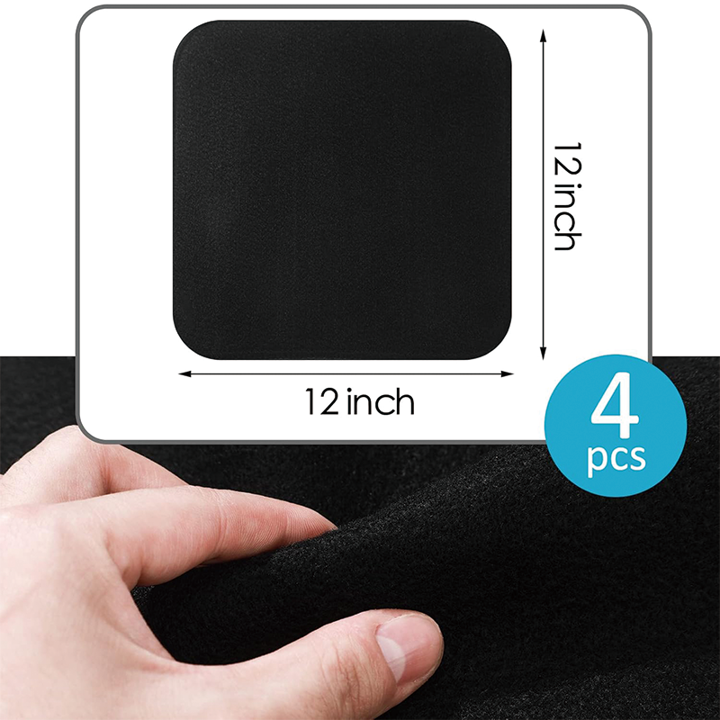 4 Pcs Welding Blanket,12 x 12 in Carbon Felt Welding Blanket Fabric Fireproof Mat Fireproof,Up To 1800°F Heat Resistant,for Glass Blowing Camp, Black