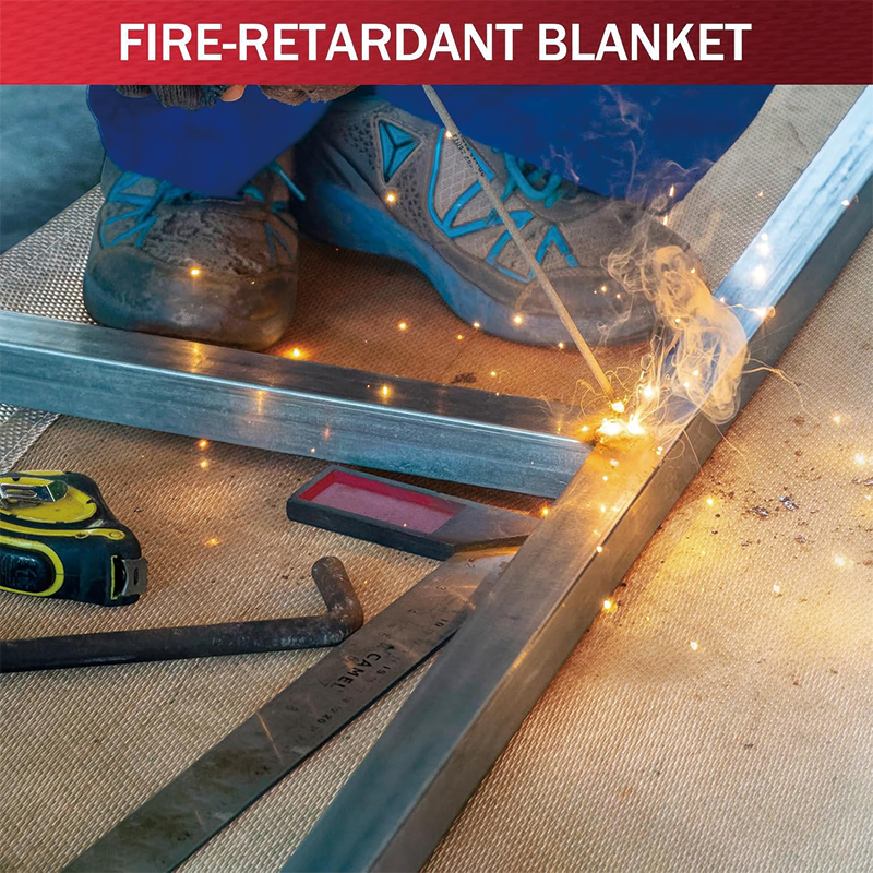 Welding Blanket 2 Packs,4x6 ft,Heavy Duty Fiberglass Heat Resistant Fabric,Up To 1022°F Heat Resistant Blanket Set,High Temp Insulation Blanket for Industrial, Smoker, Camping, Grill