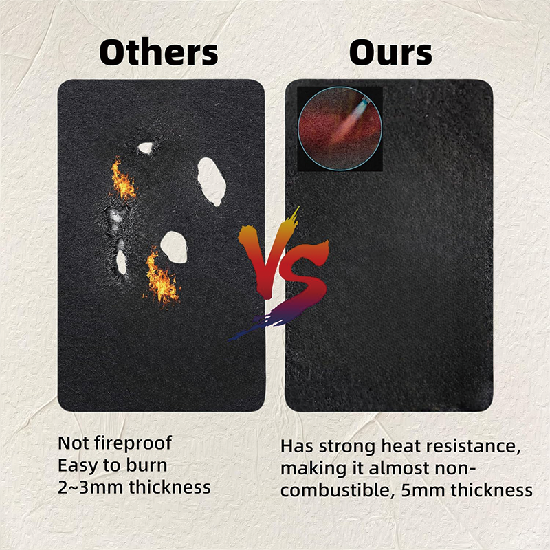 Carbon Felt Welding Blanket,4 x 6 feet 5mm,1800°F Heat Resistant Flame Retardant Protective Mat Insulation Pad for Soldering Welding Brazing Plumbing Supplies